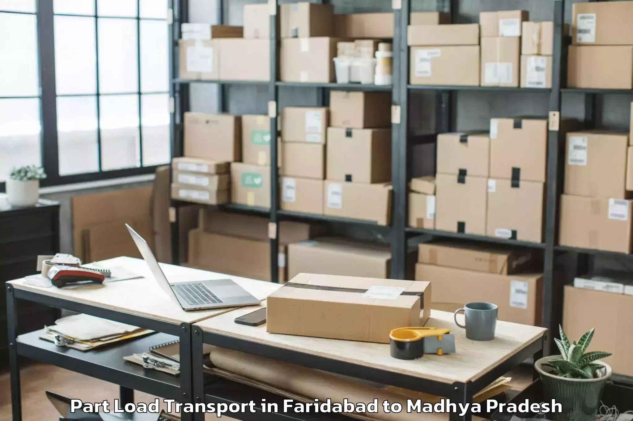 Professional Faridabad to Sehore Part Load Transport